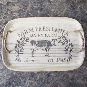 Farmhouse wooden tray